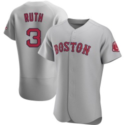 Babe Ruth Boston Red Sox Men's Authentic Road Jersey - Gray