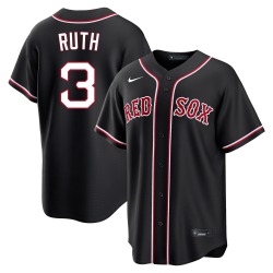 Babe Ruth Boston Red Sox Men's Replica Fashion Out Jersey - Black