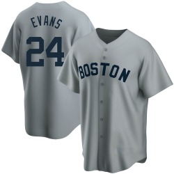 Dwight Evans Boston Red Sox Men's Replica Road Cooperstown Collection Jersey - Gray