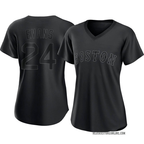 Dwight Evans Boston Red Sox Women's Authentic Pitch Fashion Jersey - Black