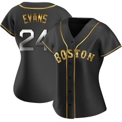 Dwight Evans Boston Red Sox Women's Replica Alternate Jersey - Black Golden