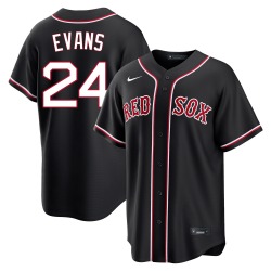 Dwight Evans Boston Red Sox Youth Replica Fashion Out Jersey - Black