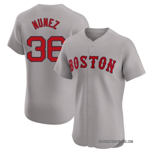 Eduardo Nunez Boston Red Sox Men's Elite Road Jersey - Gray