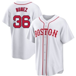 Eduardo Nunez Boston Red Sox Men's Replica 2021 Patriots' Day Jersey - White