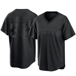 Eduardo Nunez Boston Red Sox Men's Replica Pitch Fashion Jersey - Black