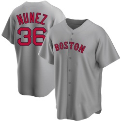 Eduardo Nunez Boston Red Sox Men's Replica Road Jersey - Gray