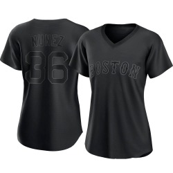 Eduardo Nunez Boston Red Sox Women's Replica Pitch Fashion Jersey - Black