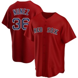 Eduardo Nunez Boston Red Sox Youth Replica Alternate Jersey - Red