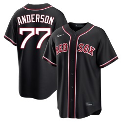 Jack Anderson Boston Red Sox Men's Replica Fashion Out Jersey - Black