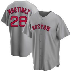 J.D. Martinez Boston Red Sox Youth Replica Road Jersey - Gray