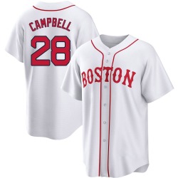 Kristian Campbell Boston Red Sox Youth Replica 2021 Patriots' Day Jersey - White