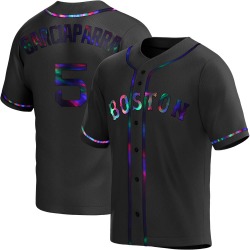 Nomar Garciaparra Boston Red Sox Men's Replica Alternate Jersey - Black Holographic
