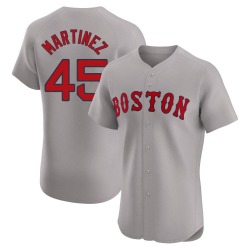 Pedro Martinez Boston Red Sox Men's Elite Road Jersey - Gray