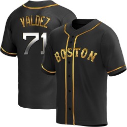 Phillips Valdez Boston Red Sox Youth Replica Alternate Jersey - Black Golden