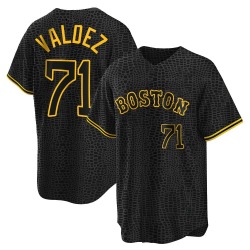 Phillips Valdez Boston Red Sox Youth Replica Snake Skin City Jersey - Black