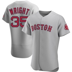 Steven Wright Boston Red Sox Men's Authentic Road Jersey - Gray