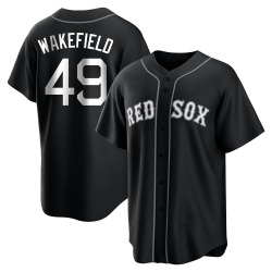 Tim Wakefield Boston Red Sox Youth Replica Black/ Jersey - White